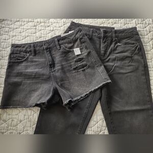 2 For The Price Of 1! Time And Tru Black Distressed Shorts and Jeans. 2 PieceSet